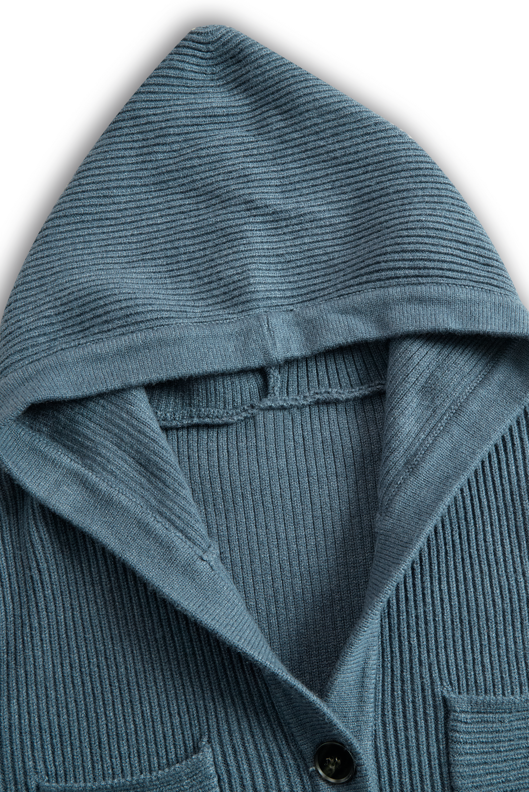 Sloane | Hooded Ribbed Knit Button Front Slim Fit Maxi Dress for Women