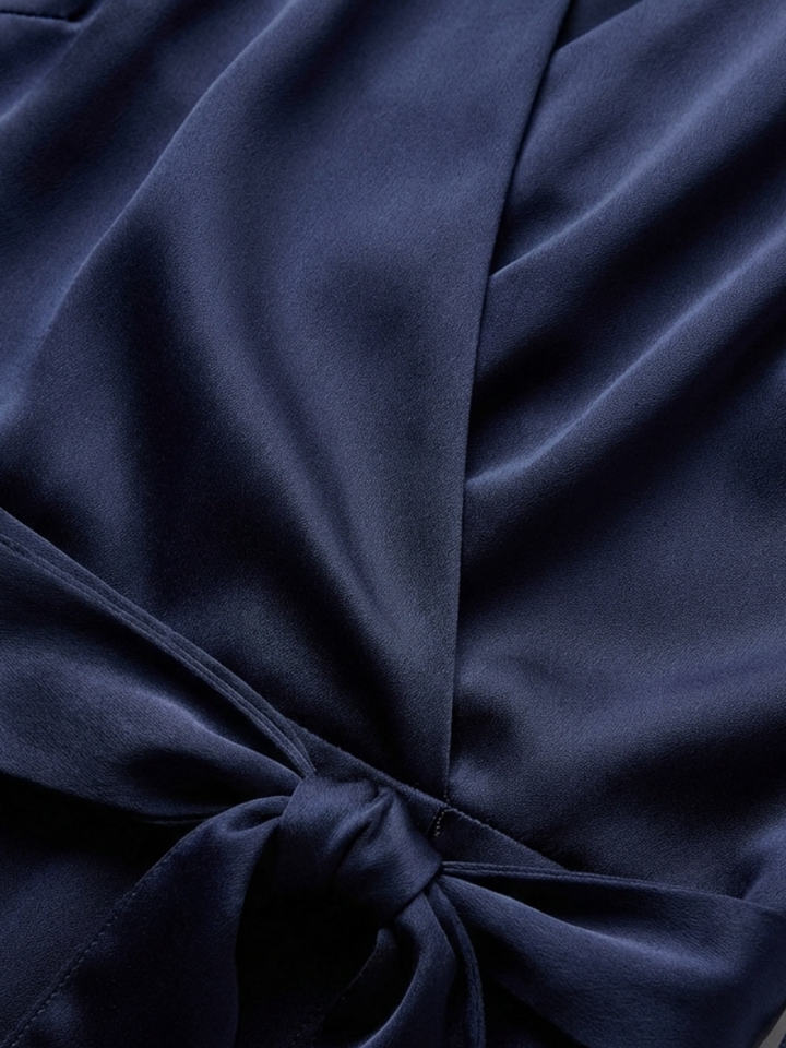 Elegant Satin Halter Maxi Dress for Women with High Low Hem Wrap Tie Waist Formal Wedding Guest Style