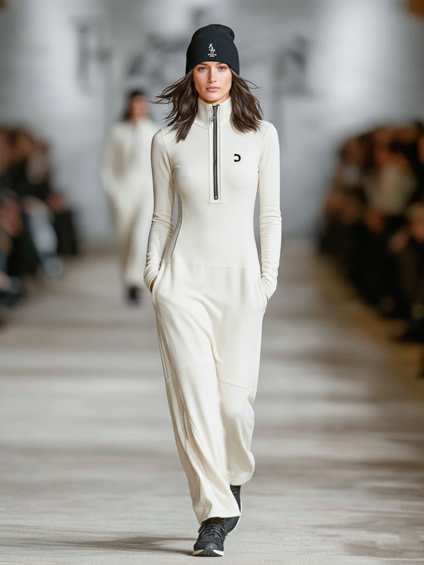 Harper | Half Zip Mock Neck Long Sleeve Casual Maxi Dress for Women